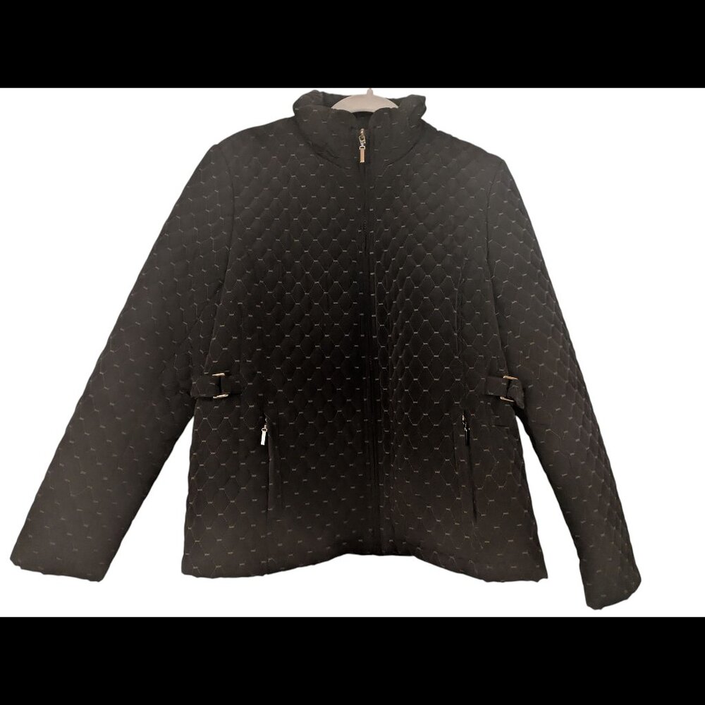 St. John's Bay Black Quilted Jacket - Large